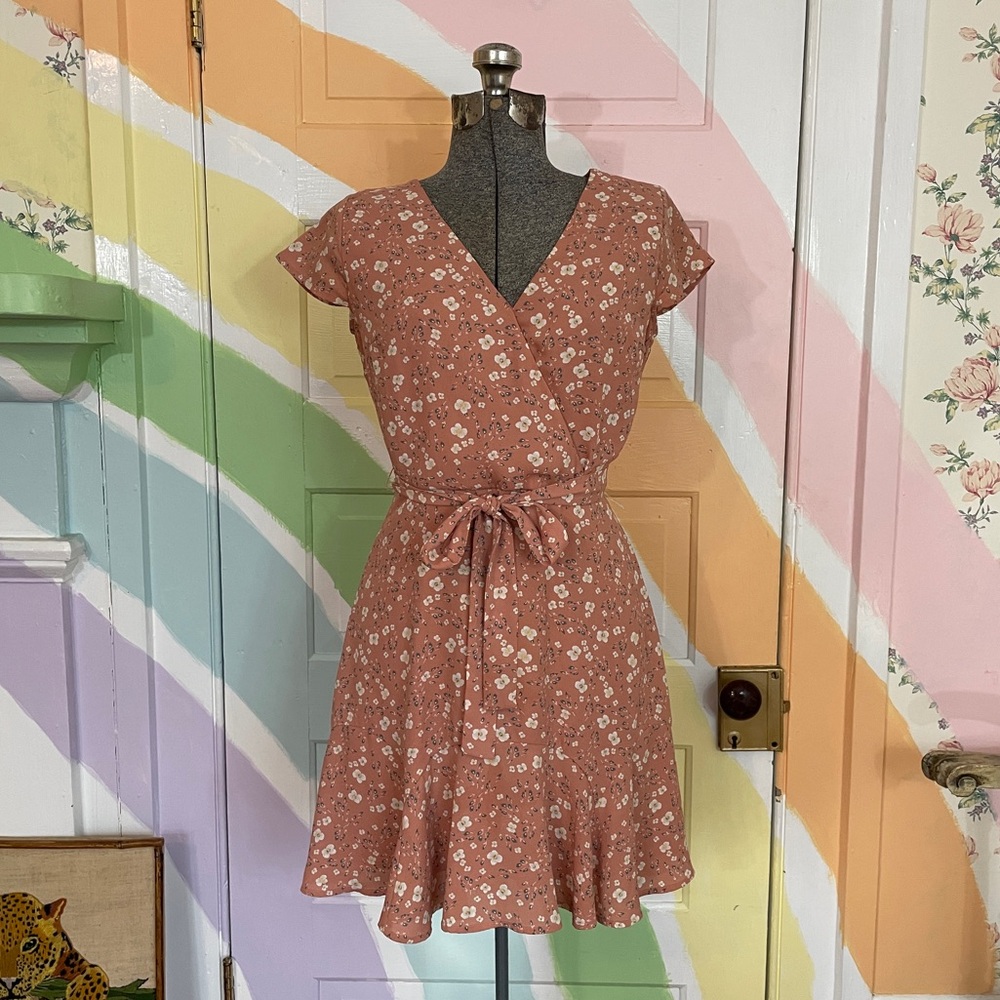 Altar'd State Pink Floral Mini Dress
